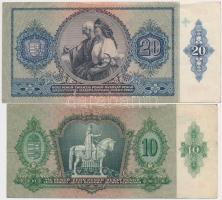 1930. 100P + 1932. 50P + 1936. 10P + 1941. 20P mindegyik hamis nyilaskeresztes "ÉRVÉNYESÍTVE&qu...