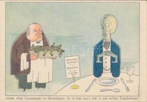 Holland második világháborús humoros grafikai képeslapfüzet 14 lappal, a német katona Werner Klemke ...