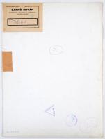 cca 1970 Darkó István: Rönk, matricával jelzett vintage fotóművészeti alkotás, képszéli szakadás, 40...