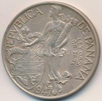 Panama 1947. 1B Ag "Vasco Nunez de Balboa" T:2 
Panama 1947. 1 Balboa Ag "Vasco Nune...