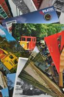 28 db MODERN, nagyrészt színes motívum képeslap, fogaskerekű és vasút, mozdonyok, 1 db képeslapon a svájci Pilatusbahn 125. évfordulójának emlékkitűzője, vegyes minőség / 28 modern, mainly color motive postcards, funicular and railway, locomotives, on 1 postcards the Swiss Pilatusbahn's 125th anniversary commemorative pin, mixed quality