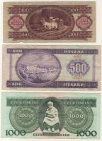 1962. 100Ft T:III/IV + 1969. 500Ft T:II + 1983. 1000Ft "D" T:II