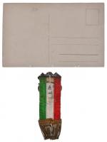 ~1910-1920. "Ózdi Vas- és Aczélgyári Olvasó Egyleti Tag" zománcozott Br jelvény szalaggal ...