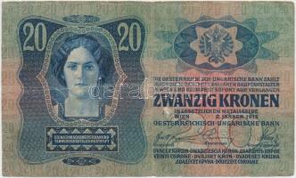 1913. 20K "Bosznia-Hercegovina" bélyeggel és "SHS" felülbélyegzéssel T:III