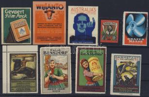 1914-1938 9db külföldi levélzáró (ritkák)