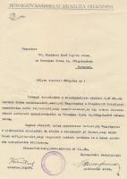1935 A Hódmezővásárhelyi rabbi saját kézzel írt levele. / Autograph letter of Hódmezővásárhely rabbi