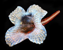 Virágszirom, anyagában festett, szárán törött, m:18 cm