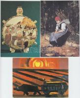 ~100 MODERN motívum képeslap, főleg művészeti téma, festmények, szobrok, használati tárgyak / ~100 m...