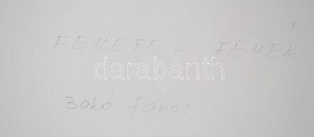 cca 1980 Bakó János: Fekete-fehér, feliratozott vintage fotóművészeti alkotás, 41x30 cm