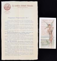 1895-96 Millenniumi nyomtatvány,33x21cm, litho meghívó, 18x9cm, 2db