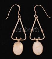 Ezüst fülbevaló gyöngyház berakással,  Ag., br.:6gr., jelzett /Silver earrings with pearl inlay,  Ag. gross: 6gr, marked.