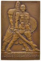 Debreczeny Tivadar (1890-1976) 1926. "Magyar Királyi Debreceni 6. Honvéd Vegyesdandár" Br plakett "LUDVIG BP" gyártói jelzéssel (71x47mm) T:2 HPII 655.