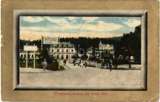 Predeal, Ioan N. Buznatu fodrász üzlete, vasútállomás / shop, railway station (b)