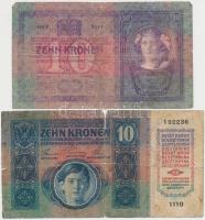 1904. 10K + 1915. 10K mindkettő "Bihar Vármegye Érköbölkút Község 1910" felülbélyegzéssel ...