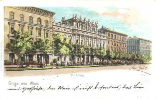 Vienna, Wien; Parkring, artist signed (EB)