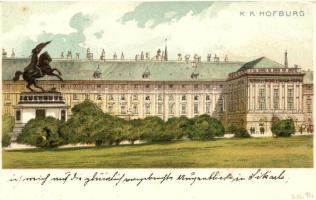 Vienna, Wien; K.k. Hofburg, litho