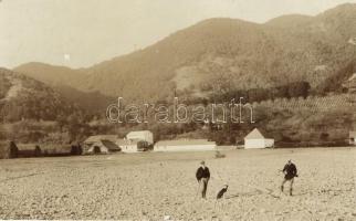 1913 Nagybánya, Baia Mare; vadászok / hunters, photo