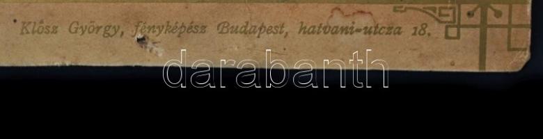 cca 1890 Klösz György (1844-1913) nagyméretű jelzett vintage felvétele, a csoport azonosítása kutatá...