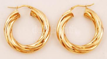 Aranyozott ezüst fülbevaló,  Ag., nettó.:6,2gr., jelzett /Silver earrings, Ag, net.. 6,2gr, marked