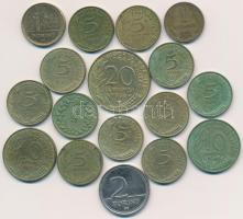 Bulgária 1962-1974.1L-10L (9x) + 17db vegyes magyar és külföldi fémpénz T:vegyes
Bulgaria 1962-1974...