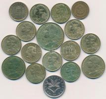 Bulgária 1962-1974.1L-10L (9x) + 17db vegyes magyar és külföldi fémpénz T:vegyes
Bulgaria 1962-1974...