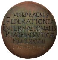 Osváth Mária (1921-) 1978. "Zalai Károly" kétoldalas Br érem "Dr. Écsy Zoltán" g...