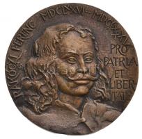 Tóth Sándor (1933-) 1976. "Rákóczi Ferenc / Szabolcs-Szatmár Megyei Tanács Nyíregyháza" kétoldalas Br érem (100mm) T:2