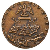 Búza Barna (1910-2010) 1975. "Szolnok 900 éves" kétoldalas Br érem (97,5mm) T:2
Hungary 1...