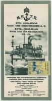 1933 M.F.T.R. Kön. Ungarische Fluss- und Seeschiffahrts A. G. ; M.F.T.R. Magyar Császári és Királyi Folyami és Tengeri Hajózási vállalat nyomtatványa képekkel, árakkal, bélyeggel.  Szép állapotban,  20x30cm