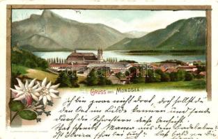 1899 Mondsee, floral, C. Jurischek Kunstverlag litho (b)