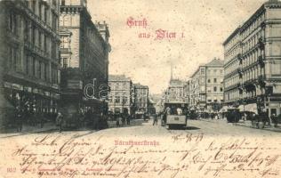 1899 Vienna, Wien I. Kärtnerstrasse / street, tram  (EK)