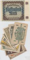 Német Birodalom / Weimari Köztársaság 1914-1923. 10db-os vegyes bankjegy és szükségpénz tétel T:vegy...