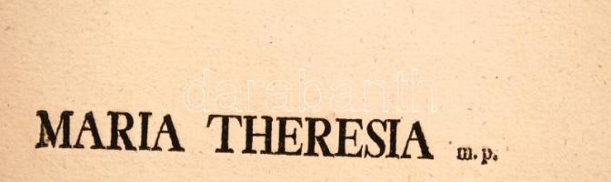 1766 Mária Terézia magyar nyelvű, nyomtatott pátense  az úrbérrendezés előkészítéséről. A rendeletet...