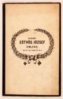 1871 Gyászima báró Eötvös József emlékére Deézsen 1871. febr. 6. rendezett nemzeti gyászünnepély alkalmával, írta s a református templomban elmondta Medgyes Lajos Kolozsvár, 1871, Boér Károly. 8 p. 14x22 cm.