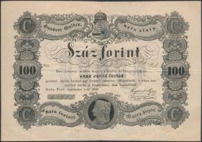 1848. 100Ft "Kossuth bankó" T:III részben restaurált Hungary 1848. 100Ft "Kossuth banknote" C:F partly restored Adamo G114