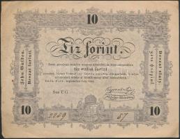 1848. 10Ft Kossuth bankó T:III szép papír Adamo G111