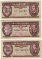 1975. 100Ft (14x) T:II+ többségében, II