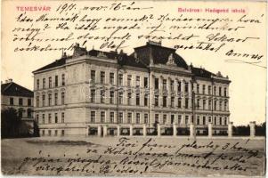 Temesvár, Timisoara; Belvárosi Hadapród iskola / military school