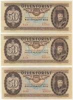 1975. 50Ft (3x) T:II+ Csak 1x hajtva!