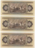 1975. 50Ft (3x) T:II+ Csak 1x hajtva!