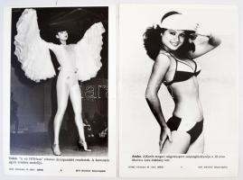 Modellekről készült MTI sajtófotók(4 db), 1 db erotikus kártyalappal, 26x18 és 17x13 cm