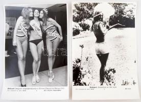 Modellekről készült MTI sajtófotók(4 db), 1 db erotikus kártyalappal, 26x18 és 17x13 cm