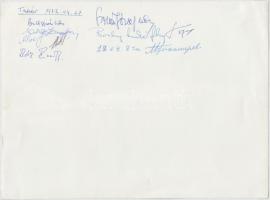 1973 Taszár, Légi kórus tisztekkel, hátoldalon feliratozva, aláírásokkal, 18x24 cm