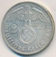 Német 3. Birodalom 1937A 2M Ag "Hindenburg" T:2 kis ph.
German Third Reich 1937A 2 Mark A...