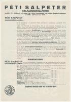 cca 1930 Péti salpeter litho kisplakát. Gebhardt György grafikája. Klösz nyomda, hajtás nyommal / Pé...