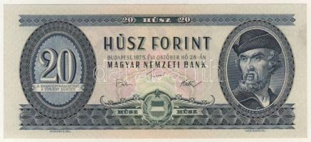 1975. 20Ft áthúzódó, vízszintes papírránccal T:I