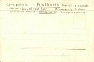 1901 Boldog új évet! / New Year Art Nouveau litho s: Kieszkow