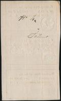 ~1850. "Pesti Fő Zálogház" kitöltött kiutalási cédulája hármas ívben T:II-