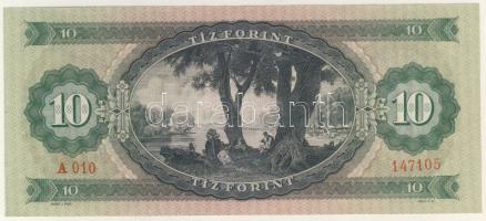 1969. 10Ft értékjelzés alatt erős festékfolt T:I