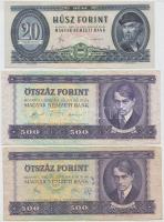 1980. 20Ft + 1980-1990. 500Ft (2x) T:I-,III
